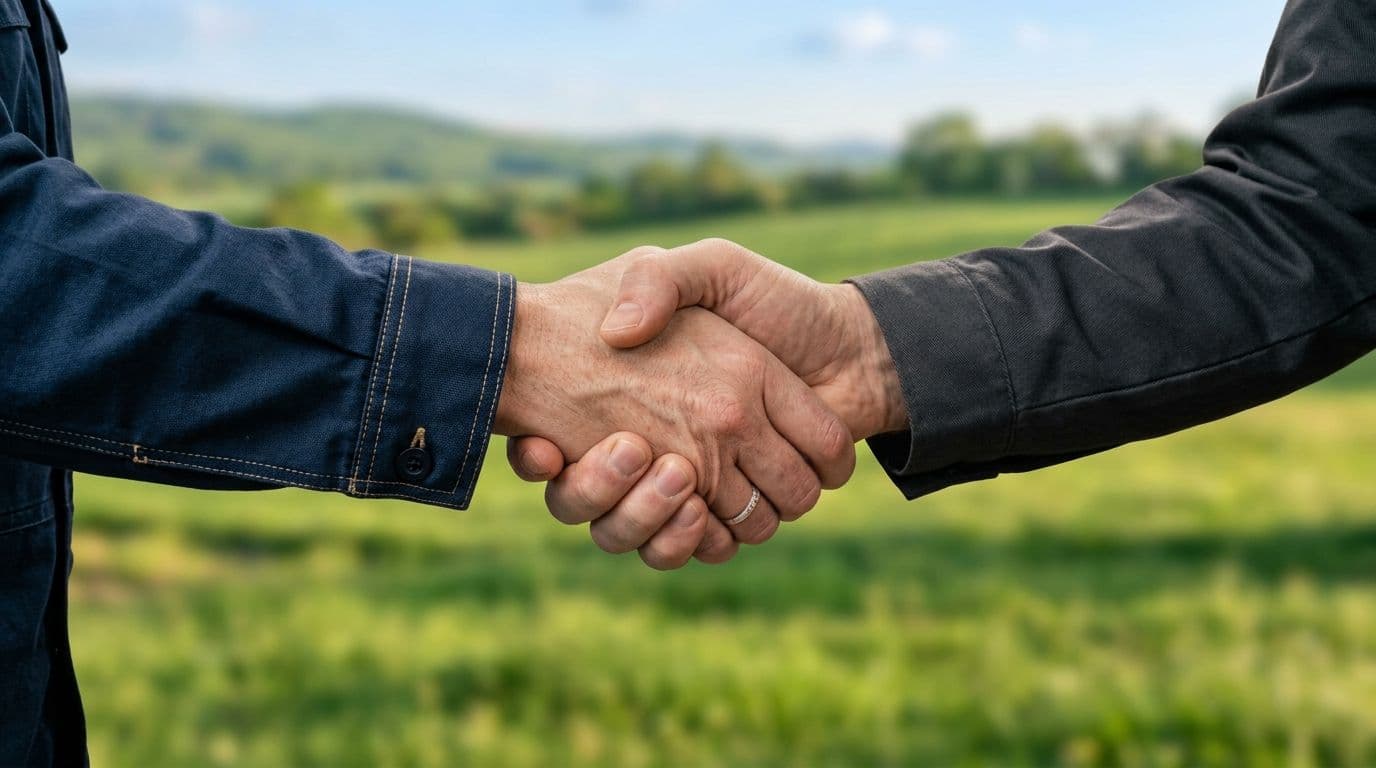 Handschlag, weil wir uns vertrauen